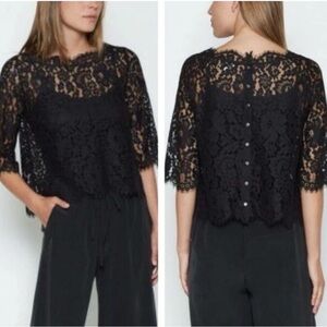 Joie Black Lace Blouse